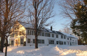 Bridges Inn surrounded by snow